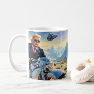Cool Trump Motorcycle Alien Planet Ruimteschip MAG Koffiemok