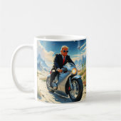 Cool Trump Motorcycle Alien Planet Ruimteschip MAG Koffiemok (Links)