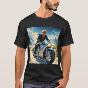 Cool Trump Motorcycle Alien Planet Ruimteschip MAG T-shirt