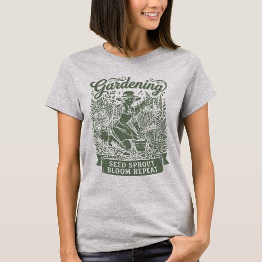 Cool Tuinier Zaad Kiem Bloem Herhaal Cadeau voor T-shirt (Voorkant)