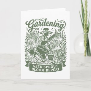 Cool Tuinier Zaad Spruit Bloei Herhaal Cadeau voor Kaart
