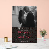 Cool Tulpe Bloem Traditionele Trouwborden Acryl Bord (Huwelijk)