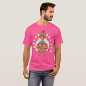 Cool Turkey Bowling Pin Feathers Funny Thanksgivin T-shirt (Voorkant volledig)
