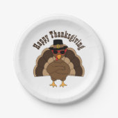 Cool Turkey Happy Thanksgiving leuk Aangepaste tek Papieren Bordje (Voorkant)