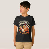 Cool Turkey Lgrim Holding Roll I'm Just Here For T T-shirt (Voorkant volledig)