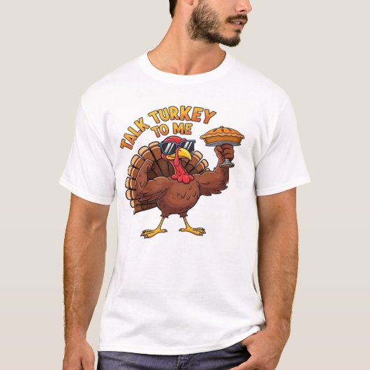 Cool Turkey Thanksgiving Grappige Oversized T-shir T-shirt (Voorkant)