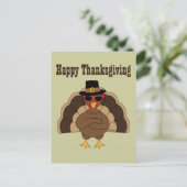 Cool Turkije Happy Thanksgiving aangepaste tekst Briefkaart (Staand voorkant)