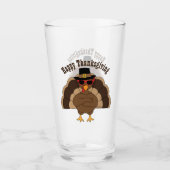 Cool Turkije Happy Thanksgiving aangepaste tekst Glas (Voorkant)