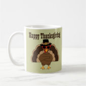 Cool Turkije Happy Thanksgiving aangepaste tekst Koffiemok (Links)
