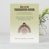 Cool Turkije met zonnebril Thanksgiving diner Kaart (Staand voorkant)