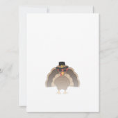 Cool Turkije met zonnebril Thanksgiving diner Kaart (Achterkant)