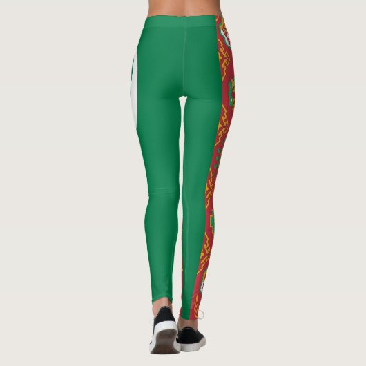 Cool Turkmenistan Flag Mode Leggings (Achterkant)