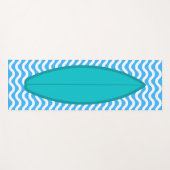 Cool Turquoise Blue Waves Surfing Yoga Mat (Voorkant (horizontaal))