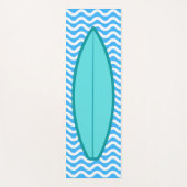 Cool Turquoise Blue Waves Surfing Yoga Mat (Voorkant)