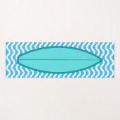 Cool Turquoise Blue Waves Surfing Yoga Mat (Voorkant (horizontaal))