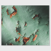 Cool turquoise brown rustmetal cadeaupapier (Vlak)