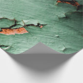 Cool turquoise brown rustmetal cadeaupapier (Hoek)