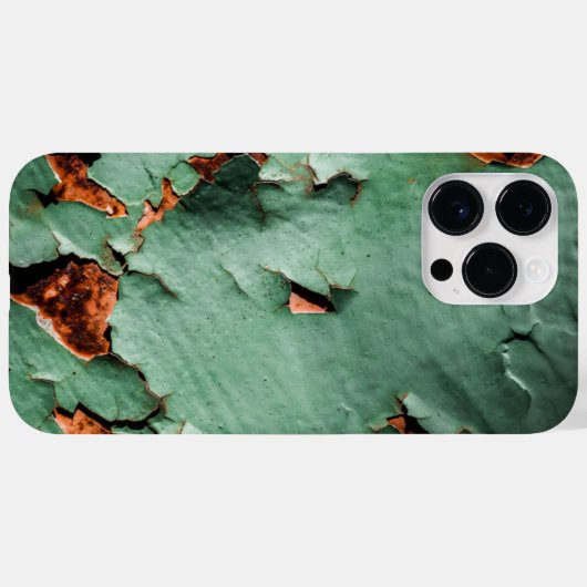 Cool turquoise brown rustmetal Case-Mate iPhone case (Achterkant (horizontaal))