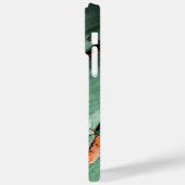 Cool turquoise brown rustmetal Case-Mate iPhone case (Achterkant / Links)