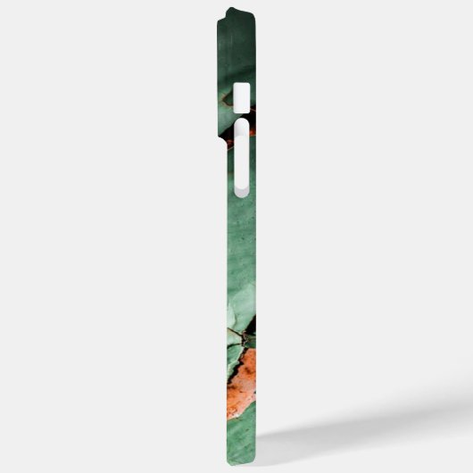 Cool turquoise brown rustmetal Case-Mate iPhone case (Achterkant / Links)