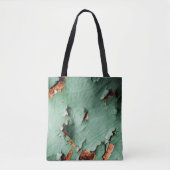 Cool turquoise brown rustmetal tote bag (Voorkant)