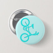 Cool Turquoise fietproducten Ronde Button 5,7 Cm (Voorkant /achterkant)