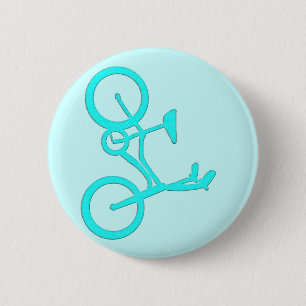 Cool Turquoise fietproducten Ronde Button 5,7 Cm
