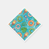 Cool Turquoise Pool Party Servet (Hoek)