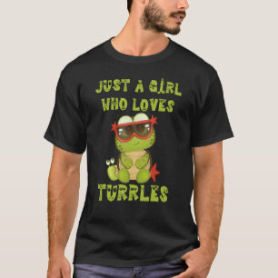 Cool Turtle for Girls Women Zee Turtle Aquatic Ani T-shirt