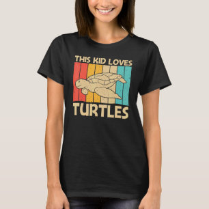 Cool Turtle for Kids Boys Zee Turtle Aquatic Anima T-shirt