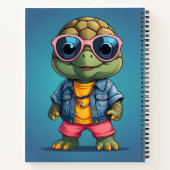 Cool Turtle gepersonaliseerd Notitieboek (Achterkant)