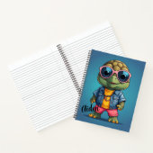 Cool Turtle gepersonaliseerd Notitieboek (Binnen)