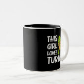 Cool Turtle Graffiti Manga Anime Character 367 Tweekleurige Koffiemok (Voorkant rechts)