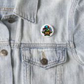 Cool Turtle Hip Hop Ronde Button 3,2 Cm (In situ)