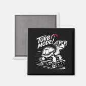 Cool Turtle op Skateboard Funny Turbo Gift Magneet (Voorkant / Achterkant)