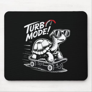 Cool Turtle op Skateboard Funny Turbo  Gift Muismat