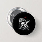 Cool Turtle op Skateboard Funny Turbo Gift Ronde Button 5,7 Cm (Voorkant /achterkant)