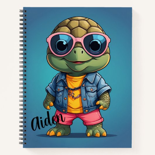 Cool Turtle Persoonlijk  Notitieboek (Voorkant)
