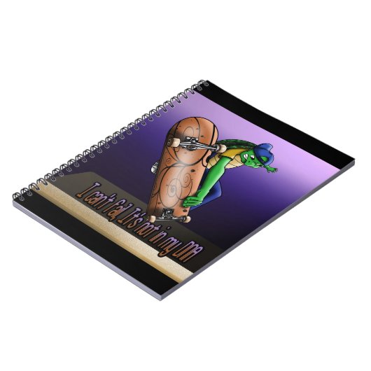 Cool Turtle Skateboarder Notitieboek (Linkerzijde)