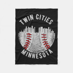 Cool Twin Cities Minnesota Mn Honkbal Skyline St Fleece Deken