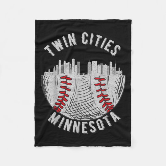 Cool Twin Cities Minnesota Mn Honkbal Skyline St Fleece Deken (Voorkant)