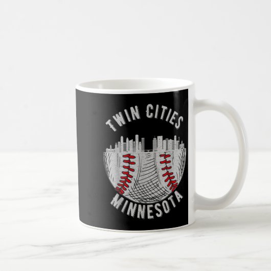 Cool Twin Cities Minnesota Mn Honkbal Skyline St Koffiemok (Rechts)