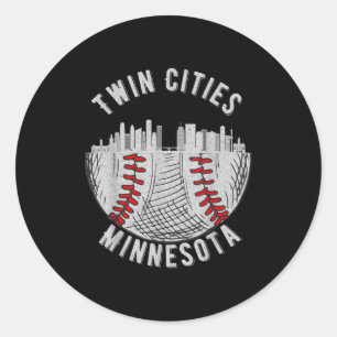 Cool Twin Cities Minnesota Mn Honkbal Skyline St Ronde Sticker