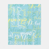 Cool typografie Kleurnamen robin-ei-blauw Fleece Deken (Voorkant)