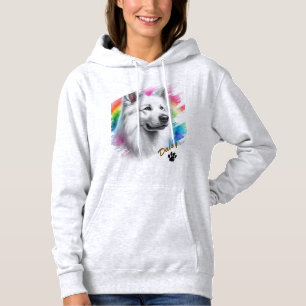 Cool typografie naam huisdier eenvoudig modern hoodie