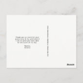 Cool Typography Afstuderen Bedankt met foto Briefkaart (Achterkant)