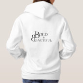 Cool Typography Text Lettering, Monogram Logo Hoodie (Achterkant)