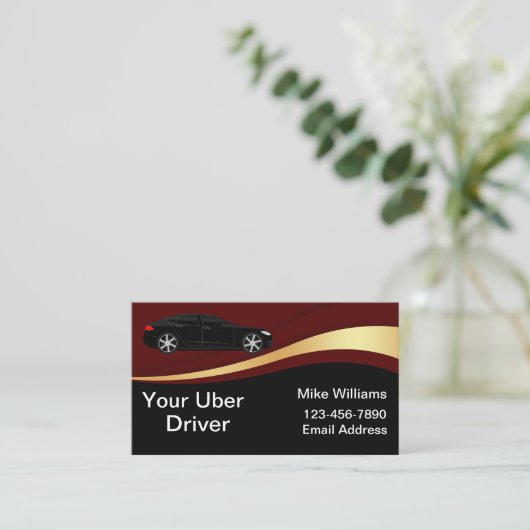Cool Uber Driver Unique Automotive Visitekaartje (Staand voorkant)