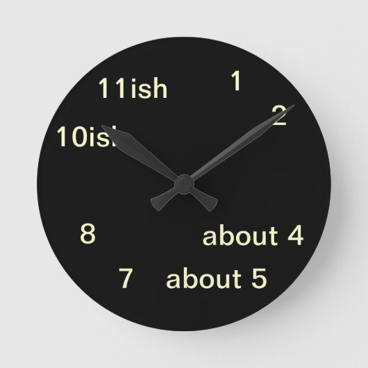 Cool Uber Geek Hipster Black One-ish Clock 2 Ronde Klok (Voorkant)