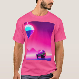 Cool UFO Art Kleurrijke Levendige Buitenaardse Kun T-shirt